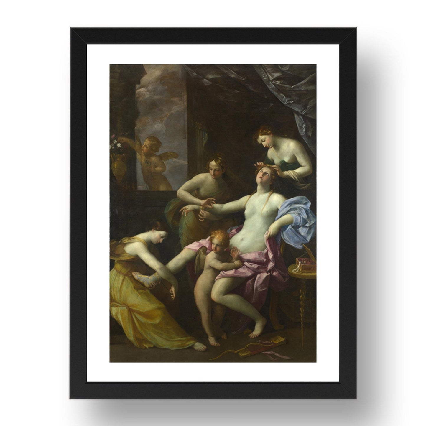 Studio of Guido Reni: The Toilet of Venus, Poster in 17x13"(A3) Frame