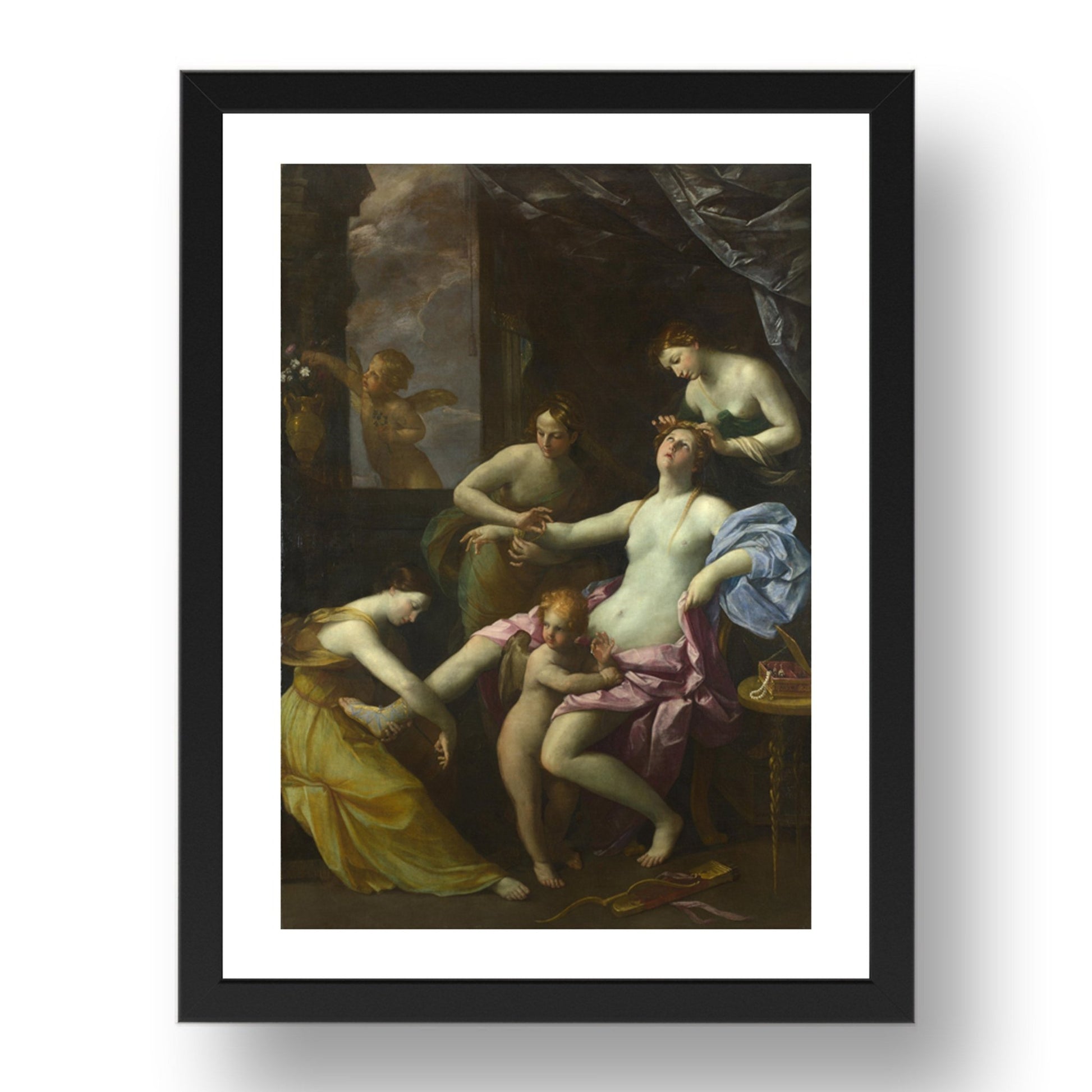 Studio of Guido Reni: The Toilet of Venus, Poster in 17x13"(A3) Frame