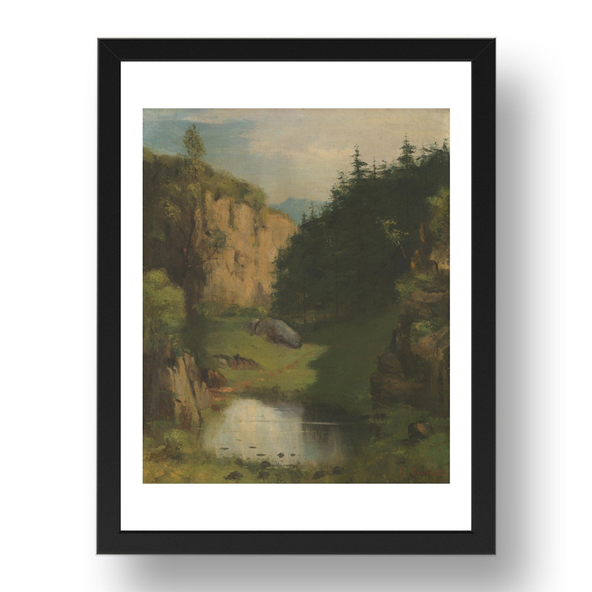 Studio of Gustave Courbet: The Pool, Poster in 17x13"(A3) Frame