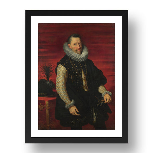 Studio of Peter Paul Rubens: Portrait of the Archduke Albert, Poster in 17x13"(A3) Frame