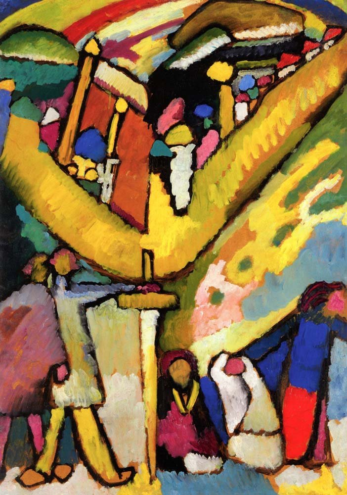 Study for Improvisation 8 - Wassily Kandinsky -1909 by Wassily Kandinsky, 23x16"( A2 size ) Poster Print
