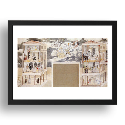 Study for Morley College Mural, 1928 by Eric Ravilious, 17x13" Frame