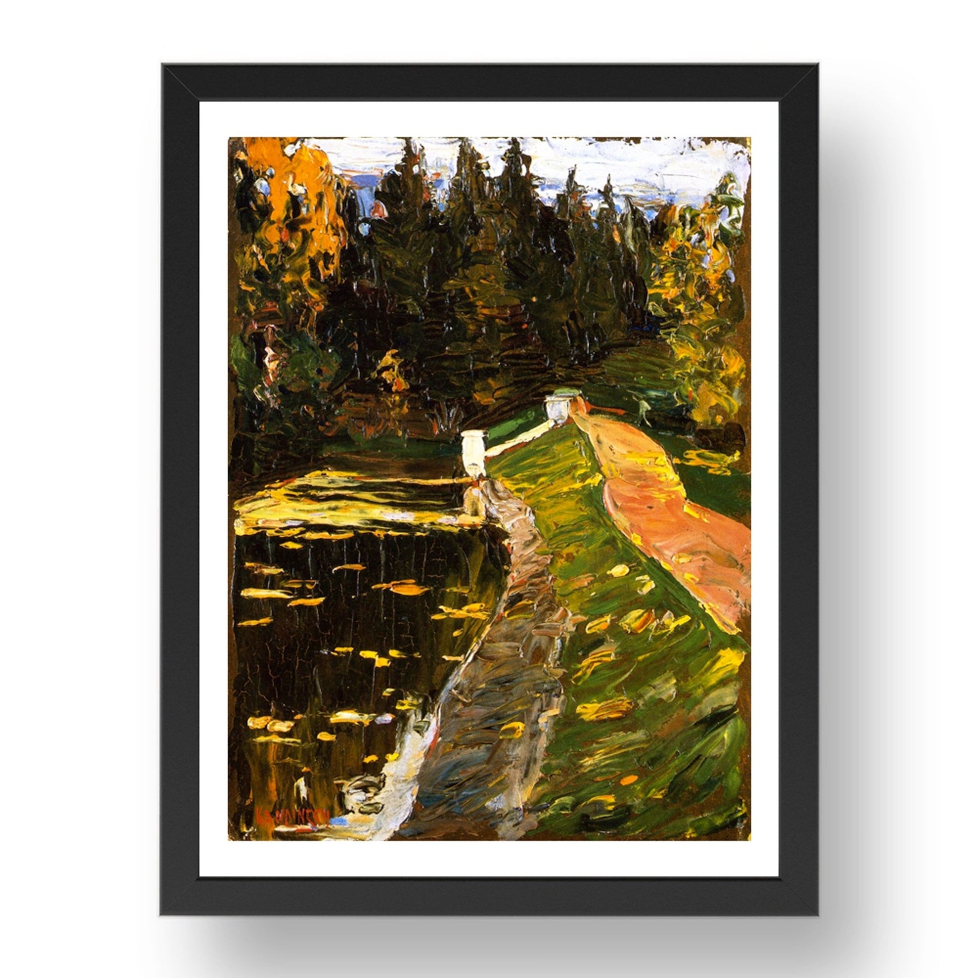 Study for 'Sluice' 1901 by Wassily Kandinsky, 17x13" Frame