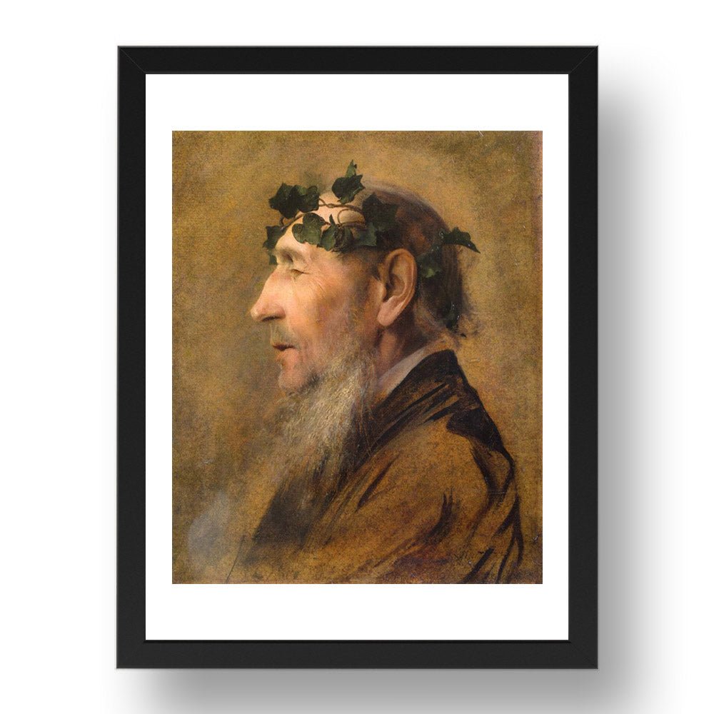 Study of an Old Man with Ivy Wreath 1888 1890 by Gustav Klimt, 17x13" Frame