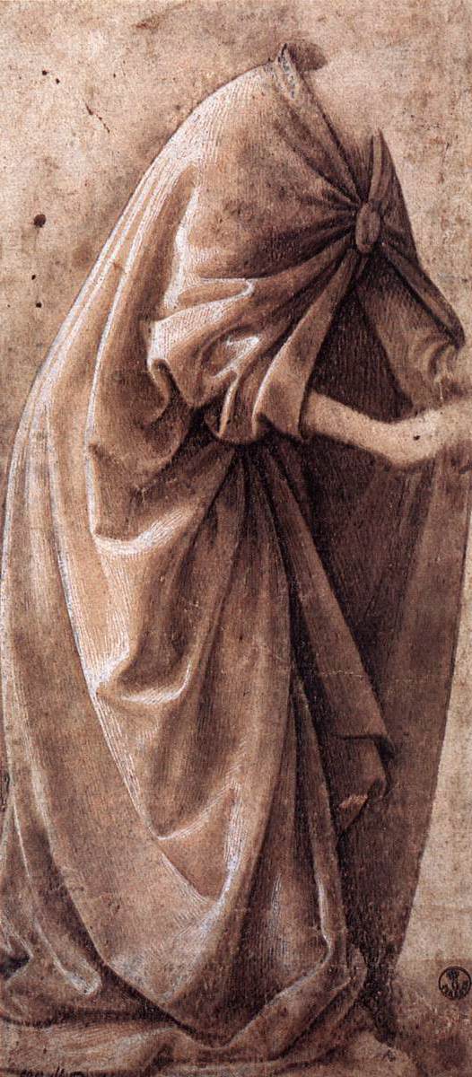 Study of garments, vintage artwork by Domenico Ghirlandaio, A3 (16x12") Poster Print
