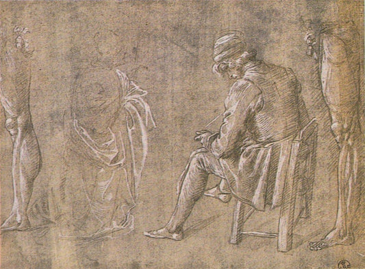 Study of Man, vintage artwork by Fra Filippo Lippi, A3 (16x12") Poster Print