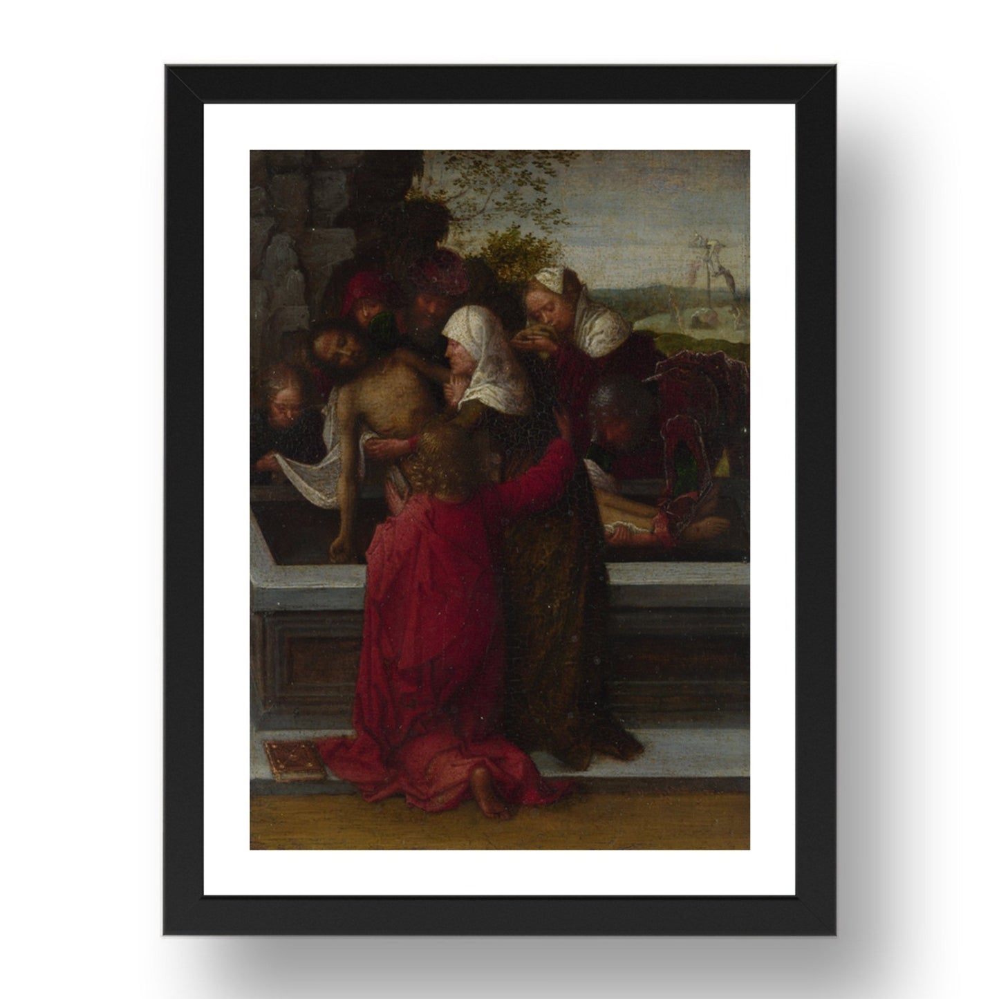 Style of Adriaen Ysenbrandt: The Entombment, Poster in 17x13"(A3) Frame