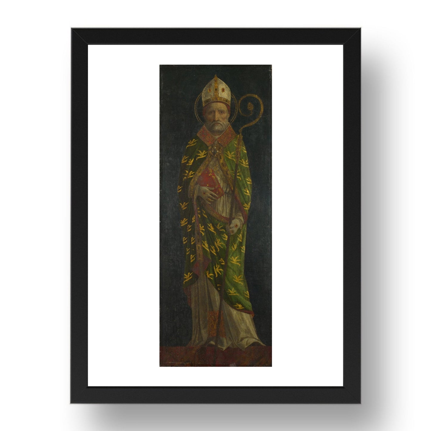 Style of Ambrogio Bergognone: Saint Ambrose, Poster in 17x13"(A3) Frame