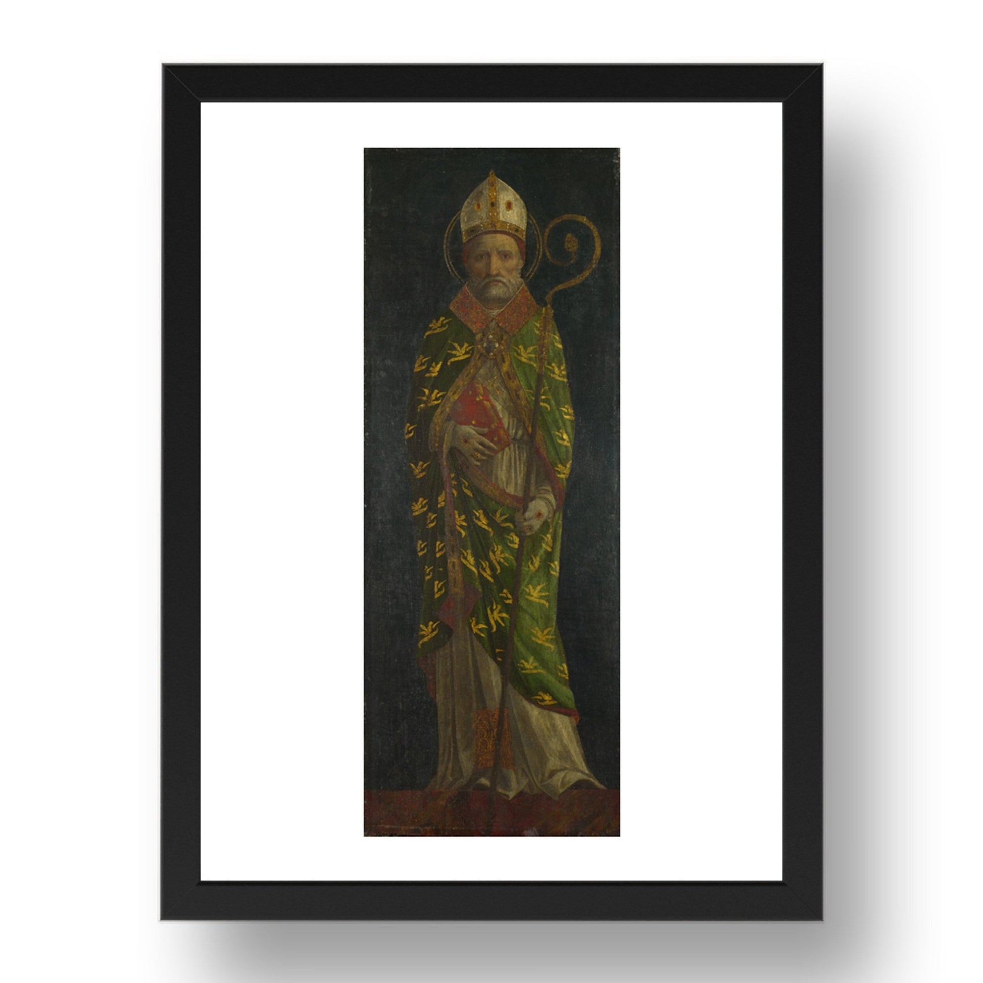 Style of Ambrogio Bergognone: Saint Ambrose, Poster in 17x13"(A3) Frame