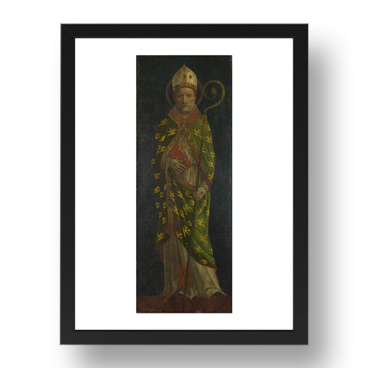 Style of Ambrogio Bergognone: Saint Ambrose, Poster in 17x13"(A3) Frame
