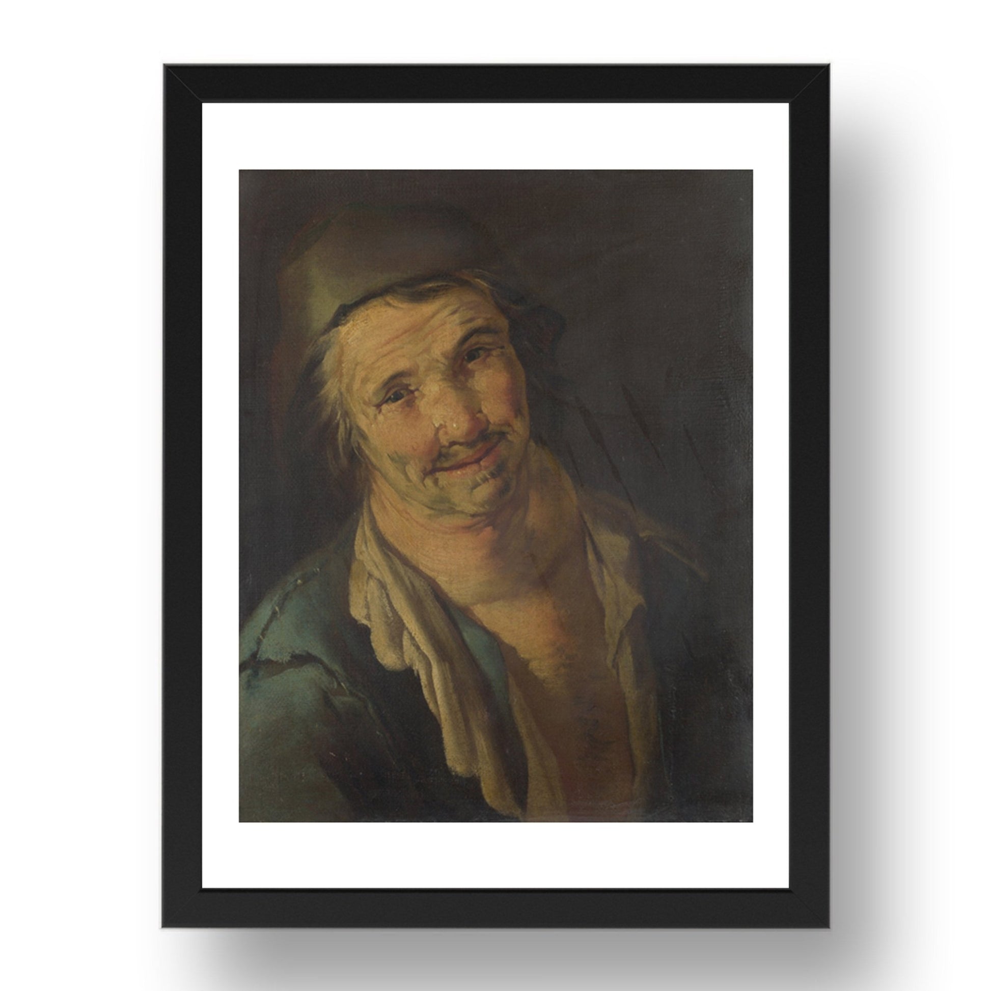 Style of Giacomo Francesco Cipper: Head of a Man in Blue, Poster in 17x13"(A3) Frame