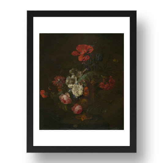 Style of Jan van Huysum: Flowers in a Stone Vase, Poster in 17x13"(A3) Frame
