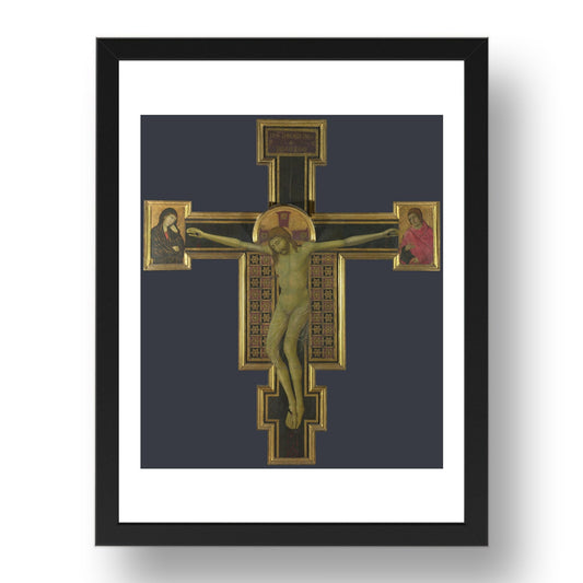 Style of Segna di Bonaventura: Crucifix, Poster in 17x13"(A3) Frame