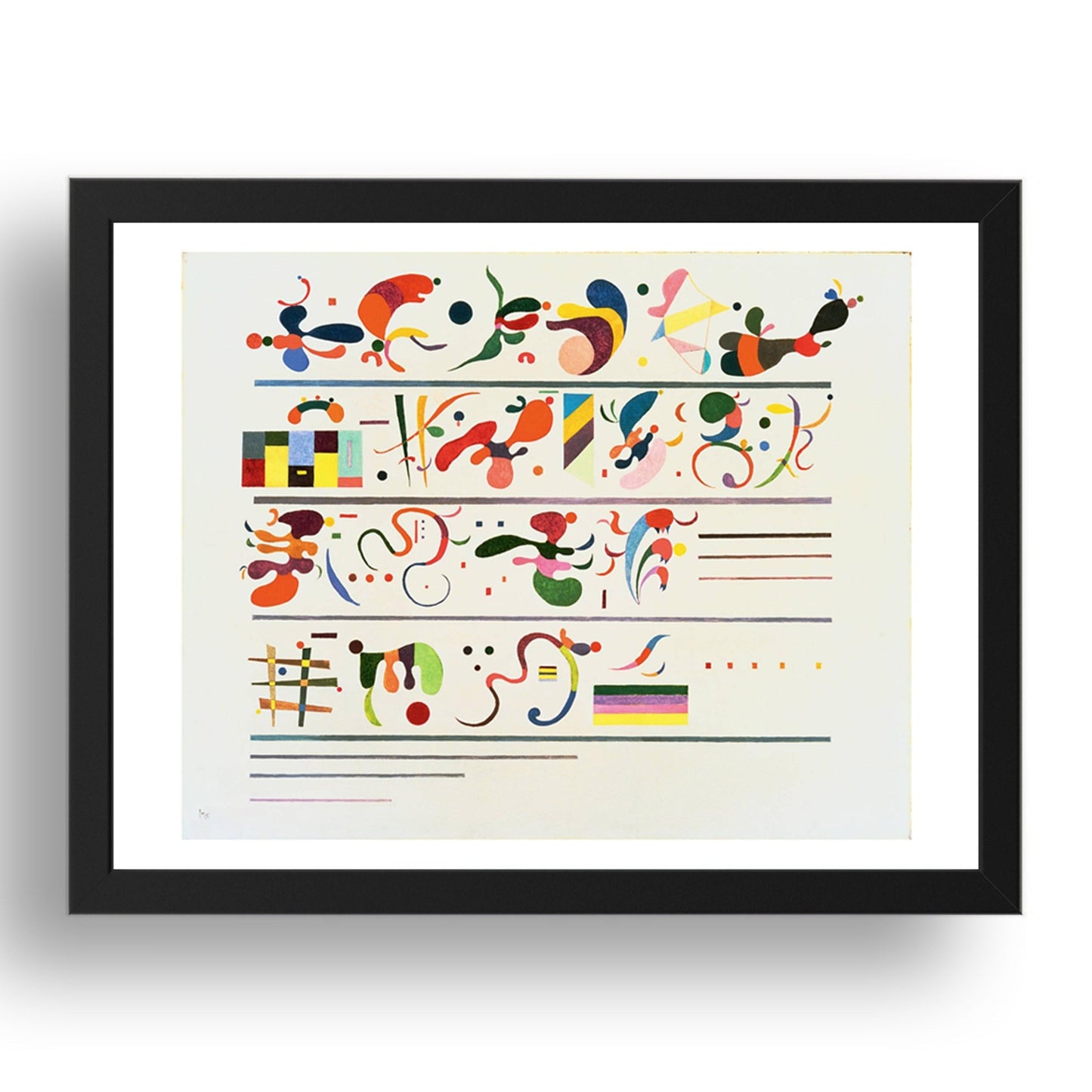 succession 1935 by Wassily Kandinsky, 17x13" Frame