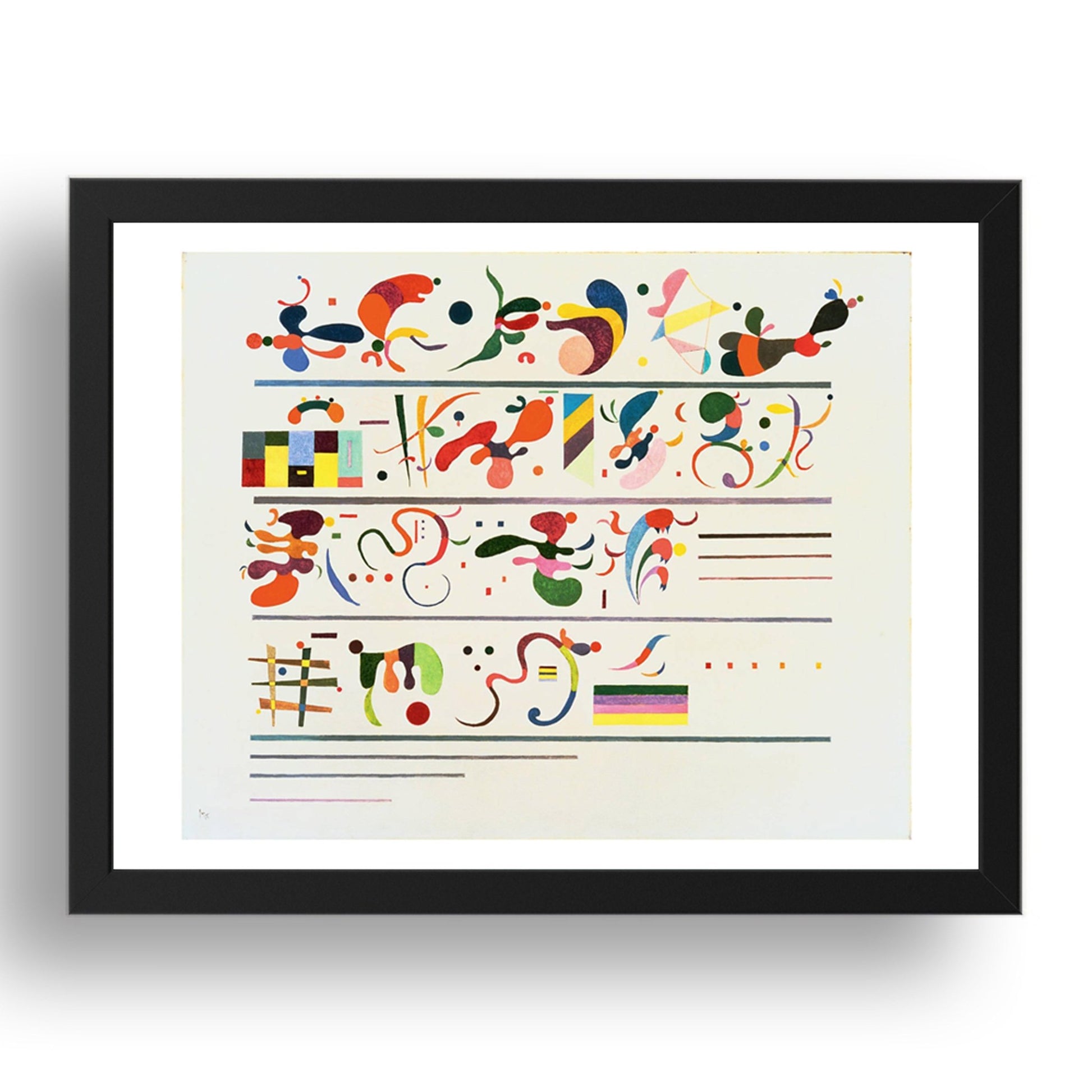 succession 1935 by Wassily Kandinsky, 17x13" Frame