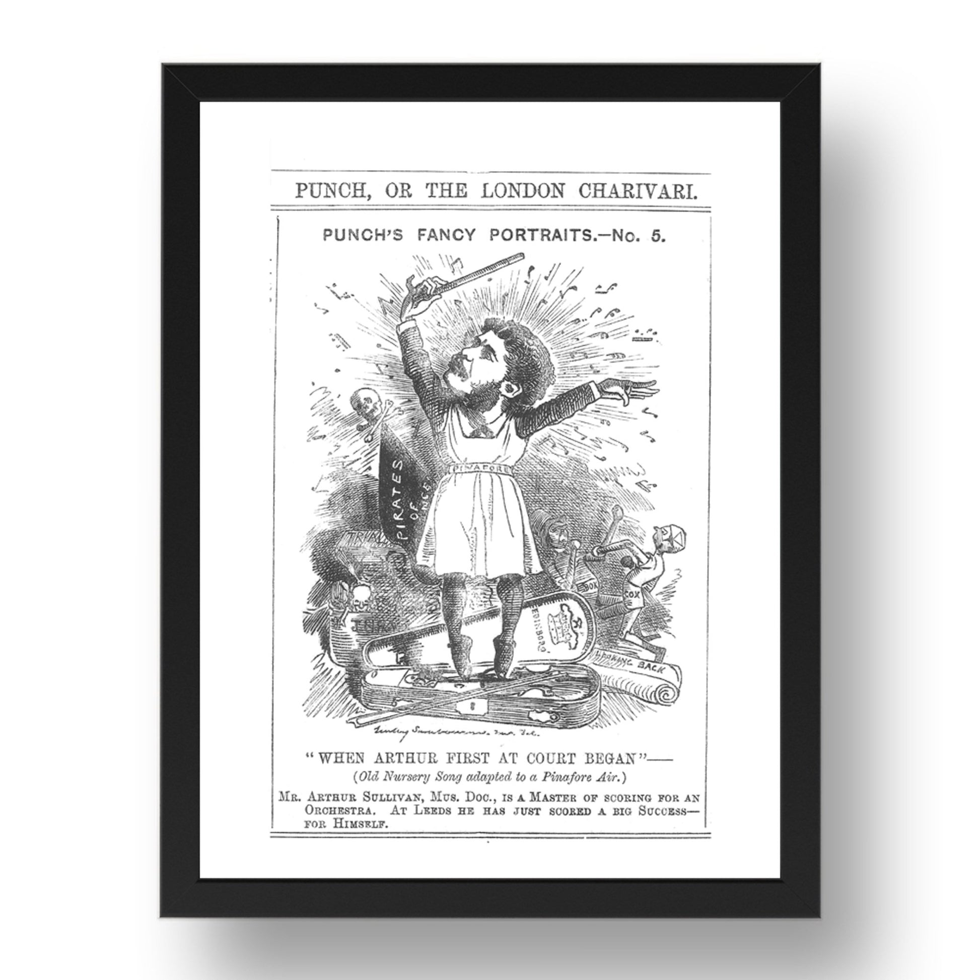 sullivan bw, vintage historic poster in 17x13"(A3) Frame