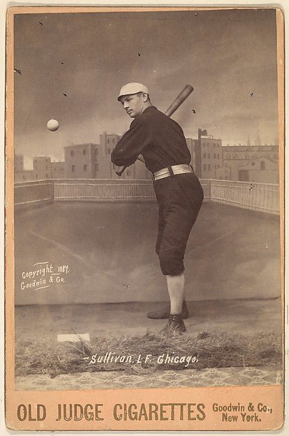 :Sullivan Left Field Chicago from the series Old Judge Cigarettes 1887, vintage artwork, 16x12"(A3) Poster Print