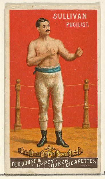 :Sullivan Pugilist from the Goodwin Champion series for Old Judge and Gypsy Queen Cigarettes 1888, vintage artwork, 16x12"(A3) Poster Print