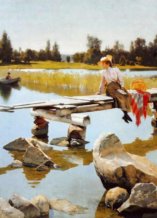 Summer by Gunnar Berndtson, vintage art, modern poster print