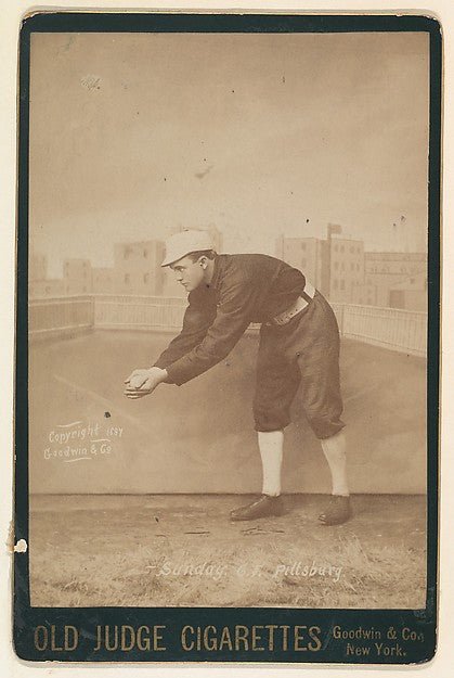 :Sunday Center Field Pittsburgh from the series Old Judge Cigarettes 1887, vintage artwork, 16x12"(A3) Poster Print