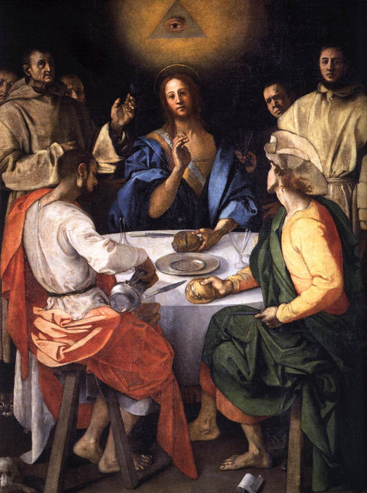 Supper at Emmaus, vintage artwork by Pontormo, A3 (16x12") Poster Print