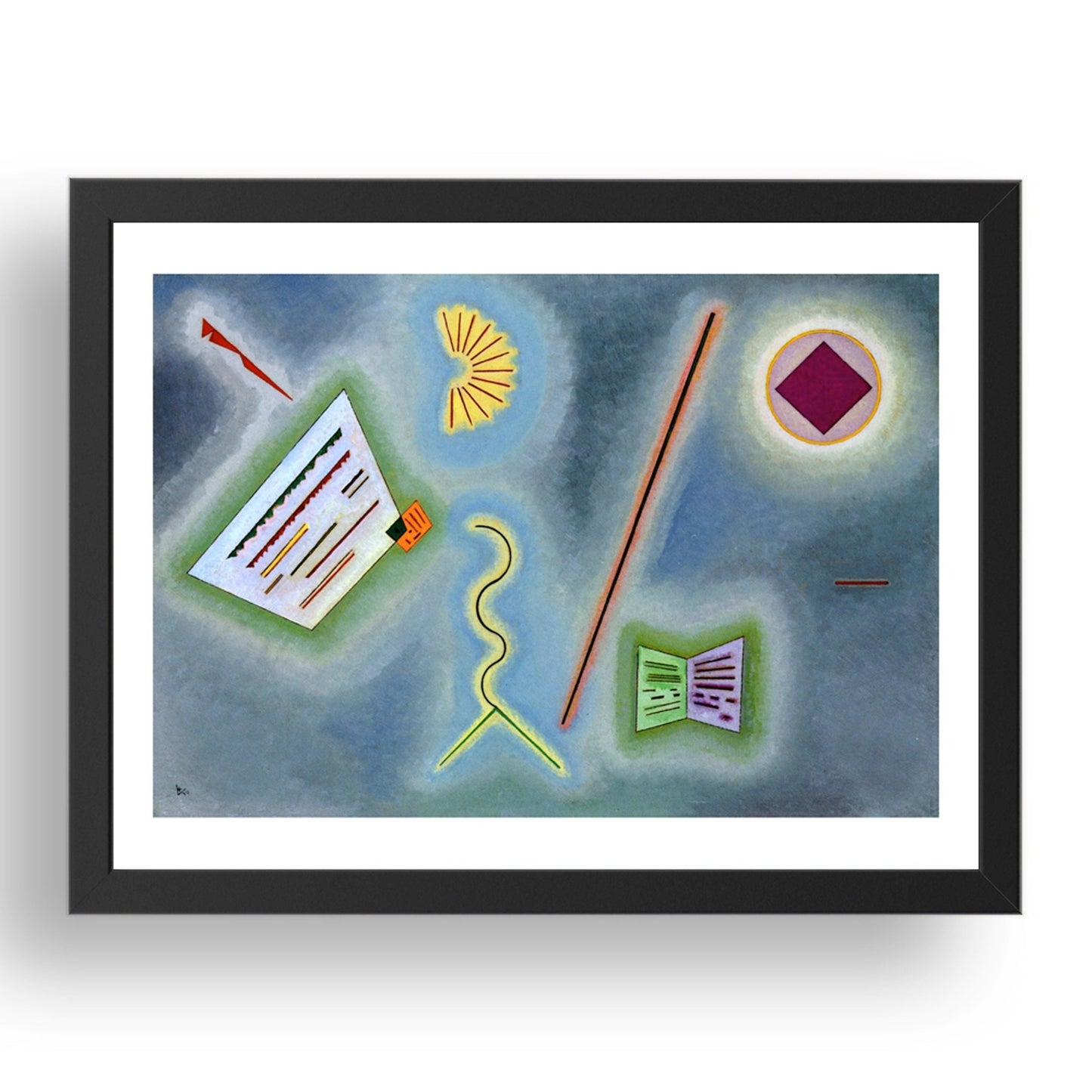 Surfaces and Lines 1930 by Wassily Kandinsky, 17x13" Frame