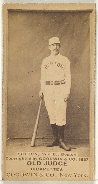 :Sutton 2nd Base Boston from the Old Judge series for Old Ju-16x12"(A3) Poster