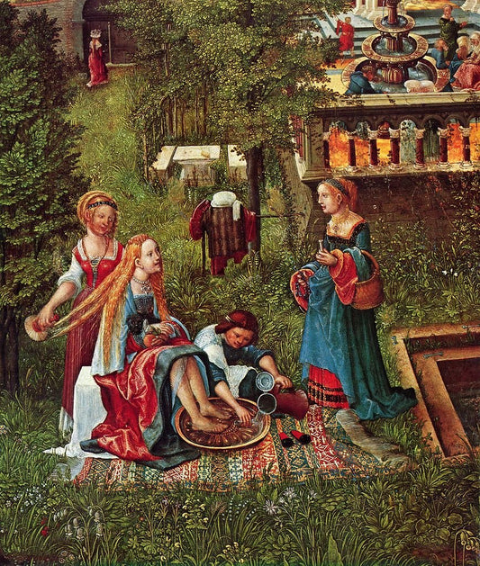 Suzanna in the Bath and the Stoning of the Elders (detail), vintage artwork by Albrecht Altdorfer, A3 (16x12") Poster Print