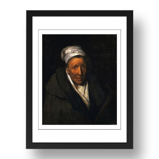 T Géricault - Madwoman And Gambler {1822], vintage artwork in A3 (17x13") Black Frame