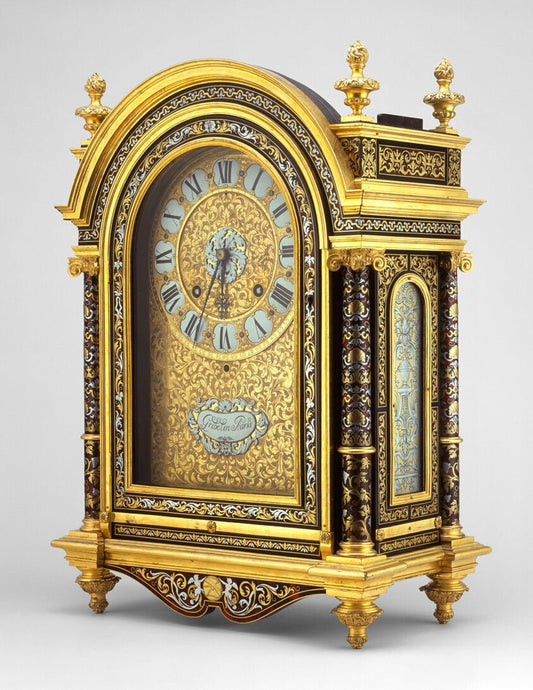 Table Clock by  Case attributed to Andre Charles Boulle (French, 1642-1732), 23x16"( A2 size ) Poster Print