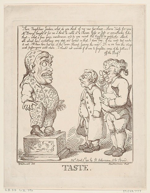 Taste April 2, 1801-Thomas Rowlandson, After George Moutard Wo, vintage art, A3 (16x12") Poster Print