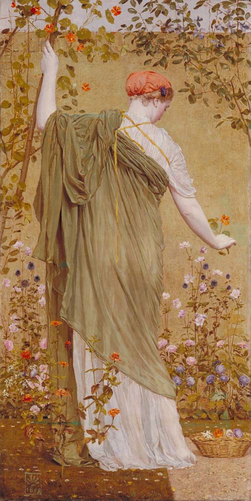 a garden by Albert Moore, 1869, 12x8" (A4) Poster