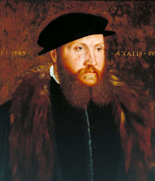 a man in a black cap by John Bettes, 1545, 12x8" (A4) Poster