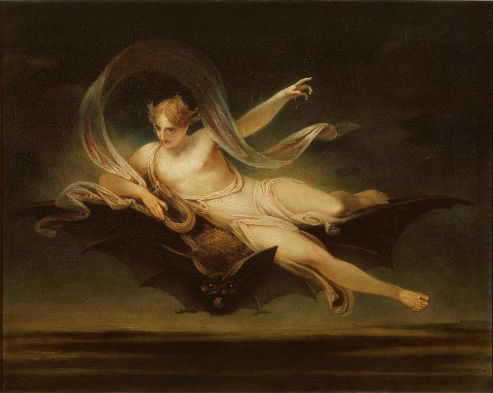 ariel on a bat's back by H. Singleton, 1819, 12x8" (A4) Poster