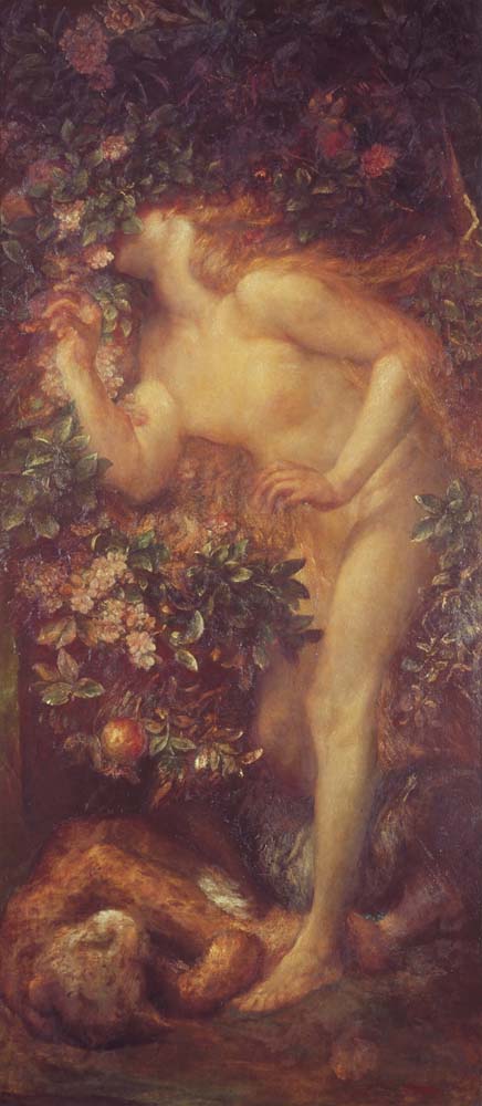 eve tempted by George F. Watts, 1884, 12x8" (A4) Poster
