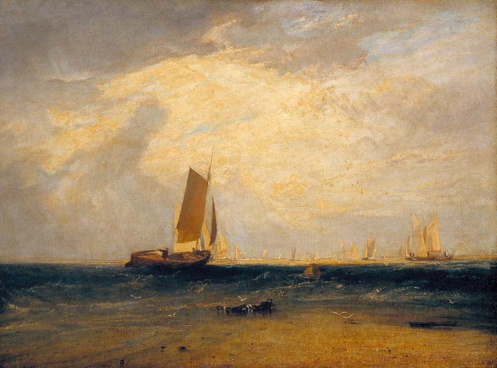 fishing upon the blythe-sand by J.M.W.Turner, 12x8" (A4) Poster