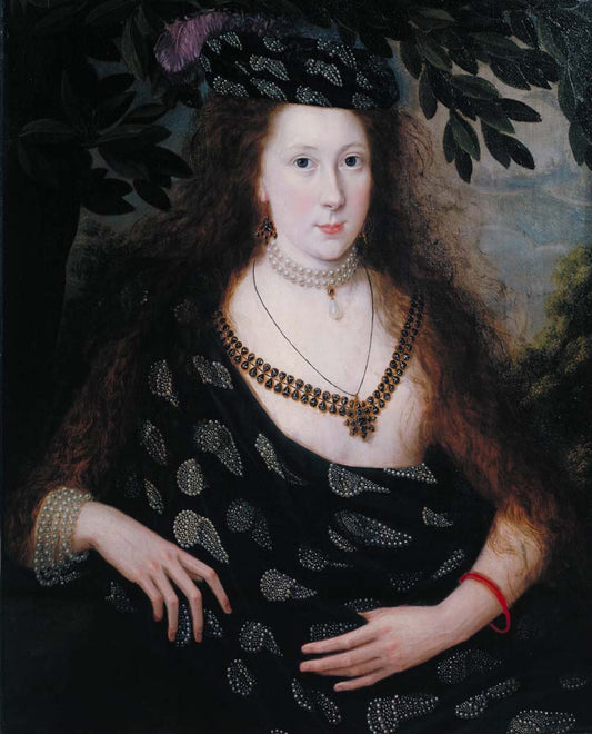 lady elizabeth pope by Robert Peake, ca.1615, 12x8" (A4) Poster