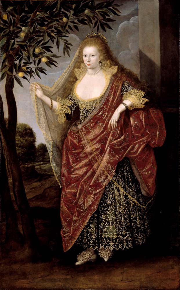 portrait of a lady called elizabeth by British school, 12x8" (A4) Poster