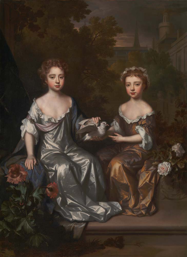 portrait of henrietta and mary hyde by W. Wissing, 12x8" (A4) Poster