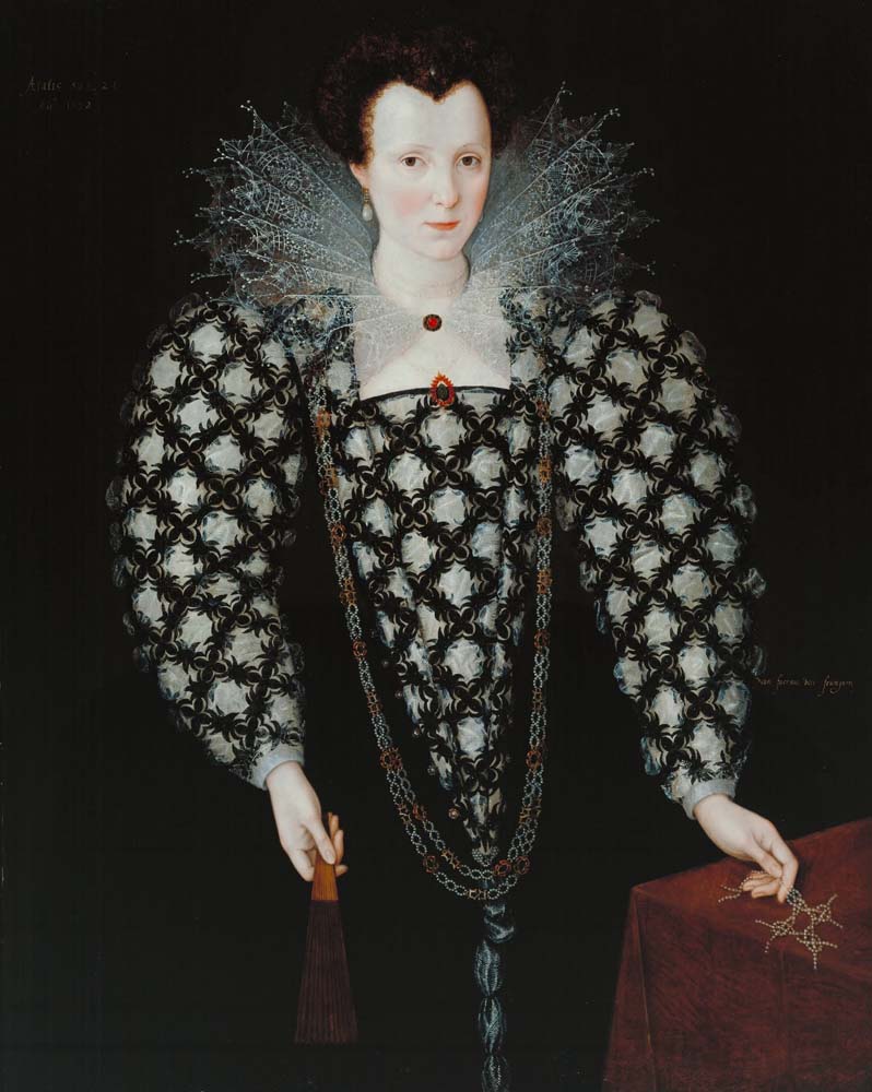 portrait of mary rogers by M. Gheeraerts II, 1592, 12x8" (A4) Poster