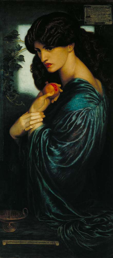 proserpine by Dante Gabriel Rosetti, 1874, 12x8" (A4) Poster