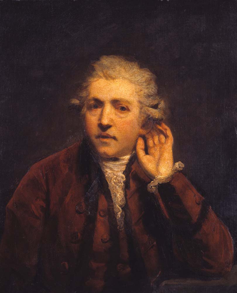 self-portrait as a deaf man by Sir J. Reynolds, 12x8" (A4) Poster