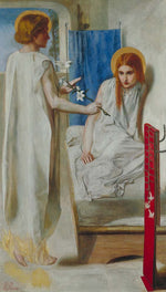 the annunciation by D. G. Rossetti, ca.1849, 12x8" (A4) Poster