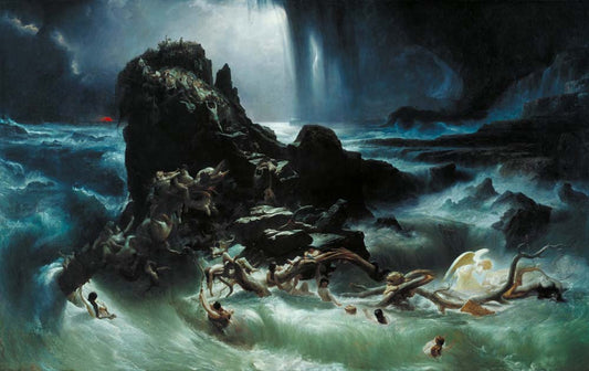the deluge by Francis Danby, ca. 1840, 12x8" (A4) Poster