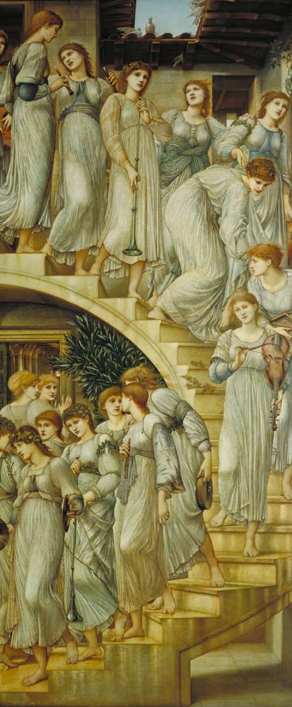 the golden stairs by Sir E. C. Burne-Jones, 12x8" (A4) Poster