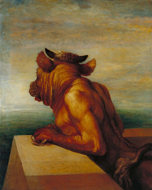 the minotaur by George Frederic Watts, 1885, 12x8" (A4) Poster