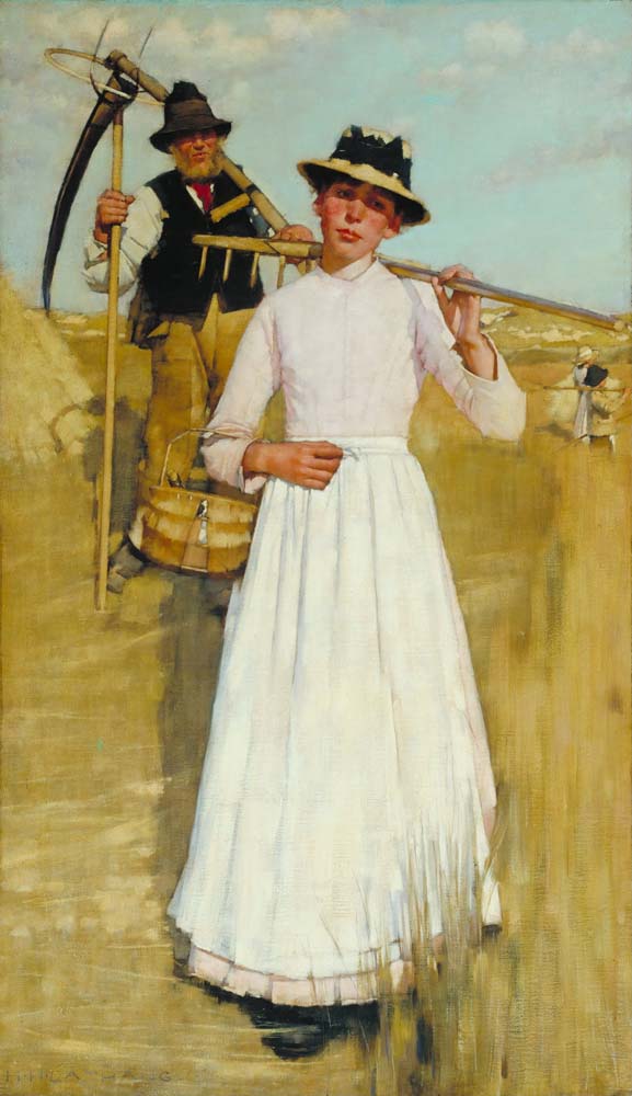 the return of the reapers by H.H. La Thangue, 12x8" (A4) Poster