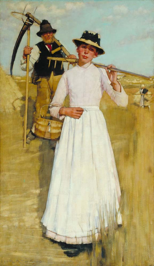 the return of the reapers by H.H. La Thangue, 12x8" (A4) Poster