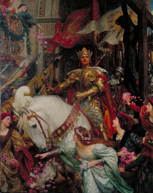 the two crowns by Sir Frank Dicksee, 1900, 12x8" (A4) Poster