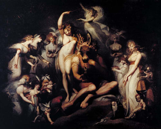 titania and bottom by Henry Fuseli, ca.1790, 12x8" (A4) Poster
